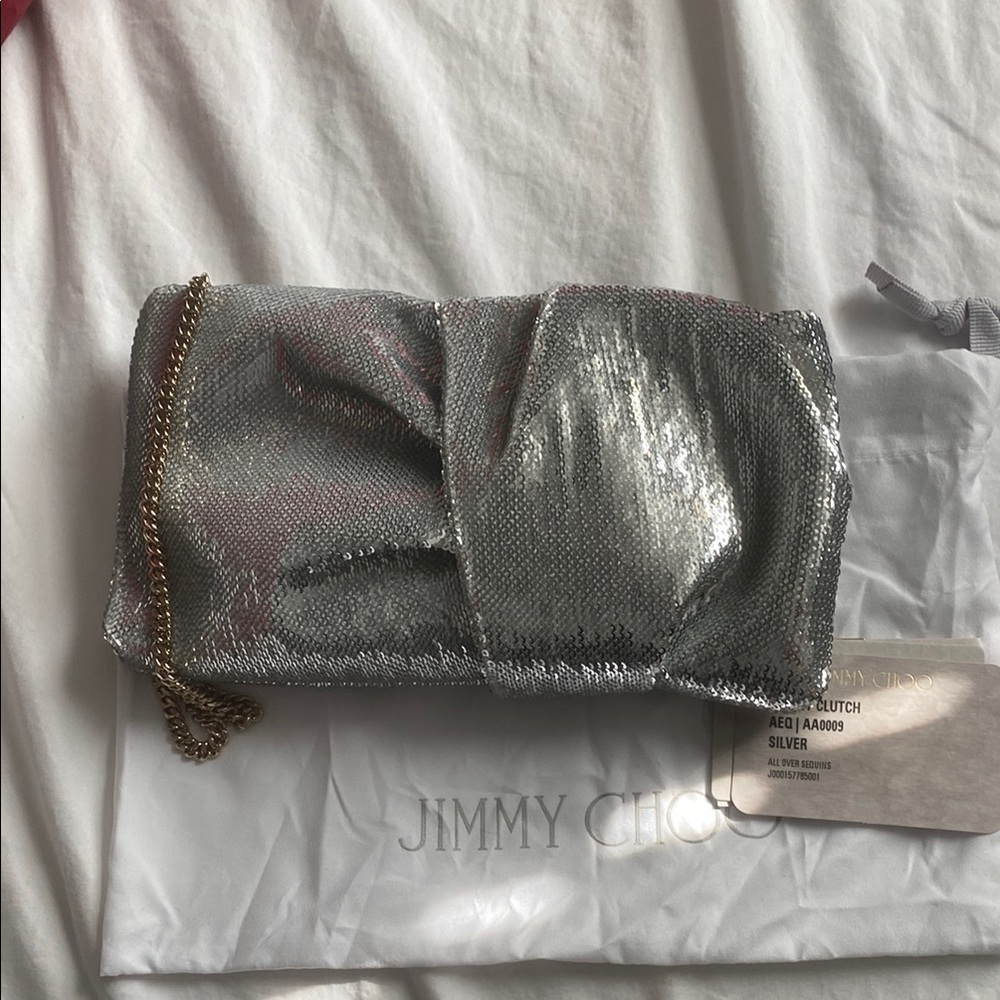 Jimmy Choo Silver Clutches